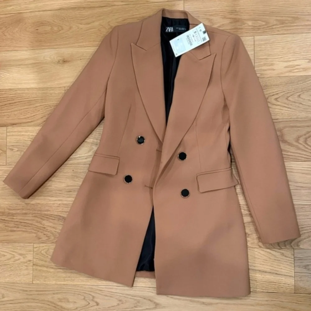 Zara double breasted long blazer size S - Picture 15 of 16